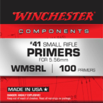 Winchester Small Rifle 5.56mm NATO-Spec Military Primers #41 Box of 1000 (10 Trays of 100)
