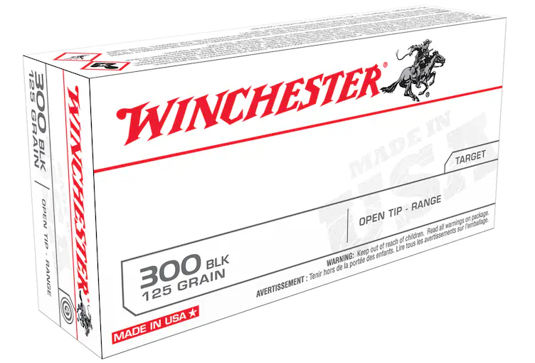 Winchester USA Ammunition 300 AAC Blackout 125 Grain Open Tip Range Box of 20