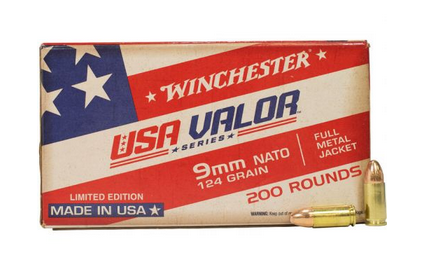 WINCHESTER USA VALOR 9MM 124GR 200rd Limited